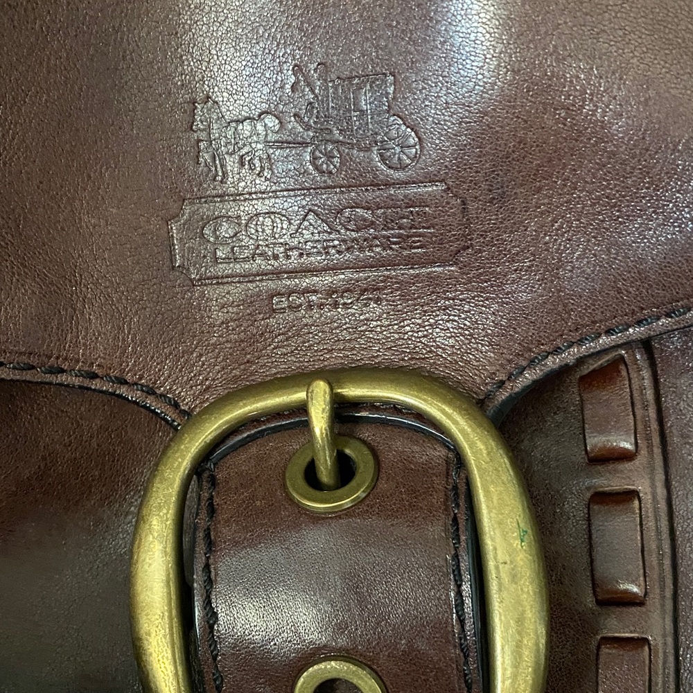Brown Leather Coach Shoulder Bag - Picture 5 of 6